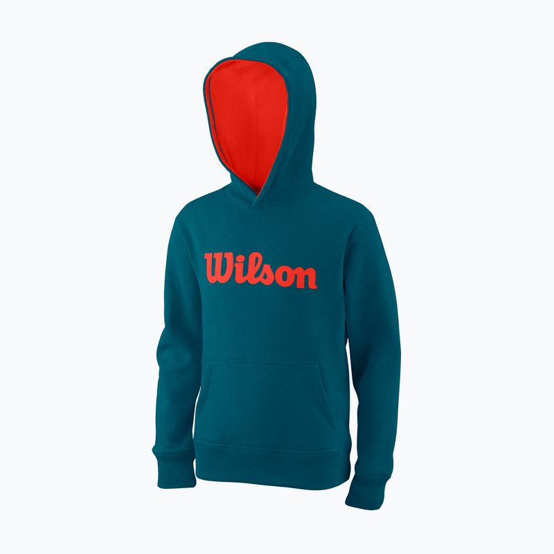 Gyermek Wilson Tennis Script Cotton PO Hoody kék WRA769219 5