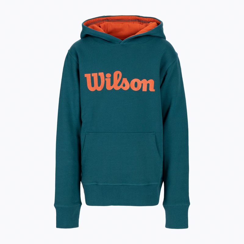 Gyermek Wilson Tennis Script Cotton PO Hoody kék WRA769219