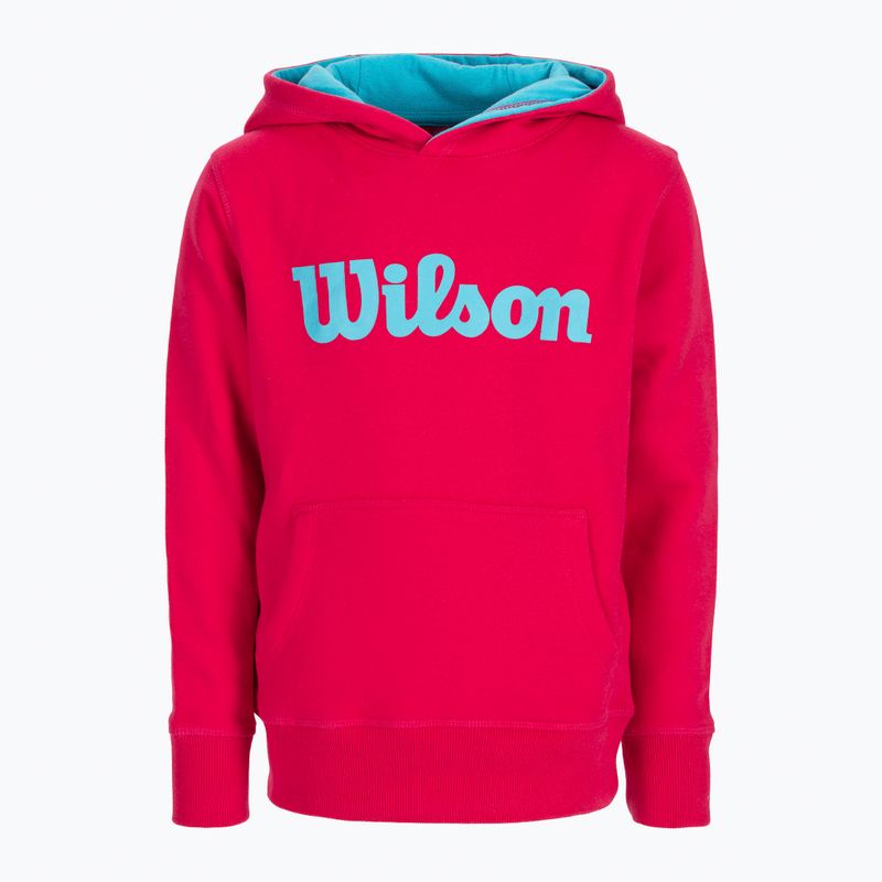 Wilson gyermek tenisz pulóver Script Cotton PO Hoody rózsaszín WRA769221