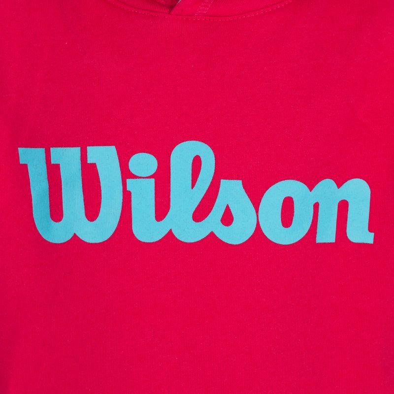 Wilson gyermek tenisz pulóver Script Cotton PO Hoody rózsaszín WRA769221 3