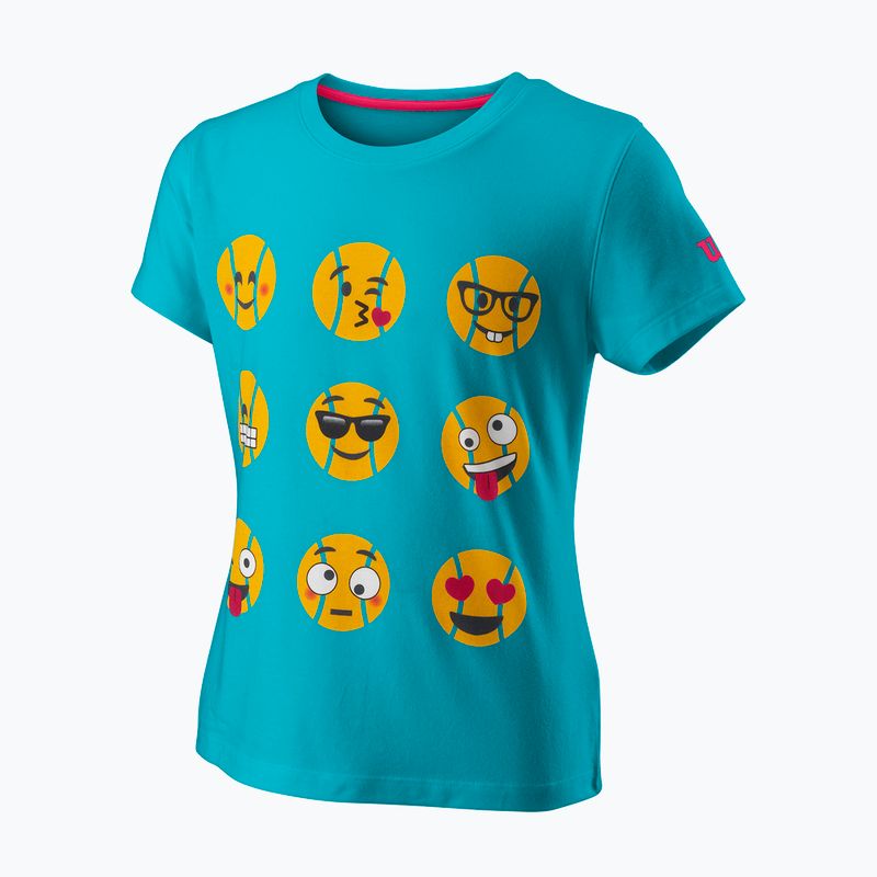 Gyermek teniszpóló Wilson Emoti-Fun Tech Tee kék WRA807903 5