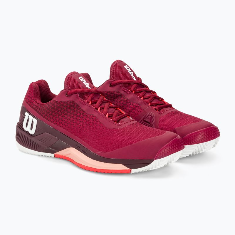 Női teniszcipő Wilson Rush Pro 4.0 Clay beet red/white/tropical peach 4