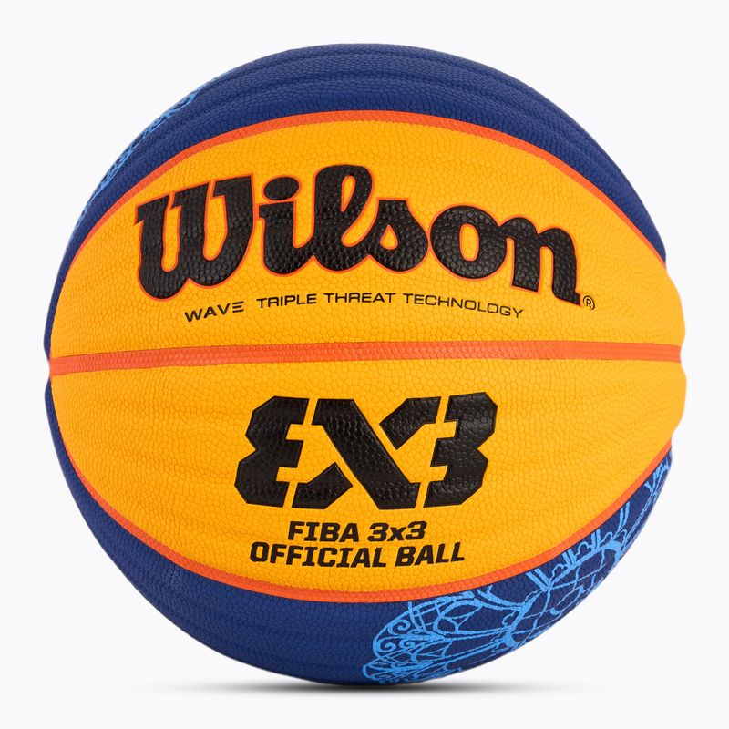 Wilson Fiba 3x3 kosárlabda Paris Retail kosárlabda 2024 kék/sárga 6-os méret
