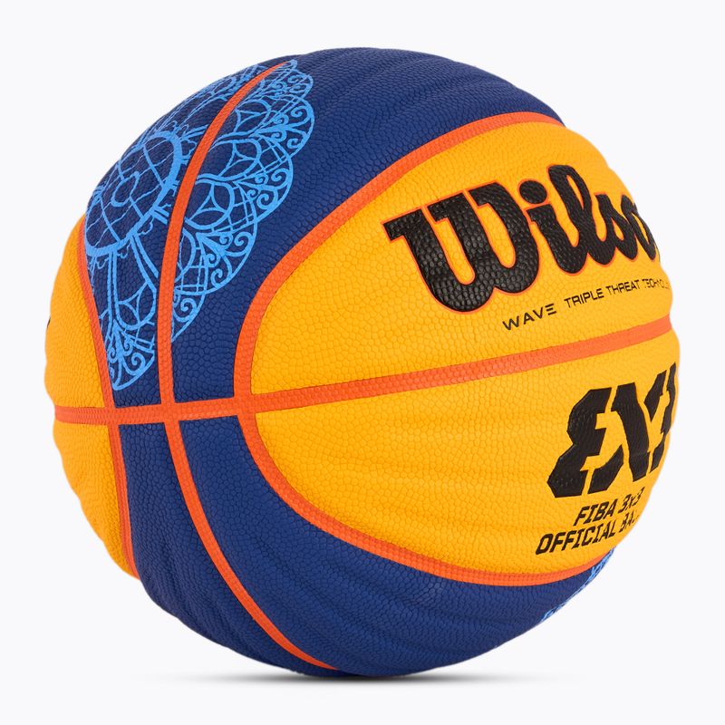 Wilson Fiba 3x3 kosárlabda Paris Retail kosárlabda 2024 kék/sárga 6-os méret 2