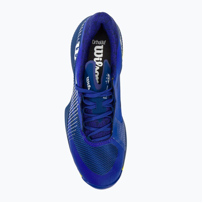 Férfi teniszcipő Wilson Kaos Swift 1.5 Clay kék/kénes tavasz/kék nyomtatás 5