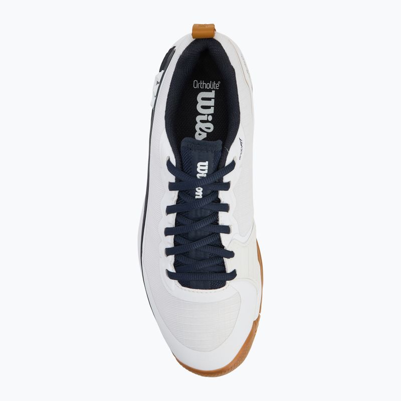 Férfi teniszcipő Wilson Rush Pro 4.5 Clay RG fehér/ navy blézer/ gumi 5