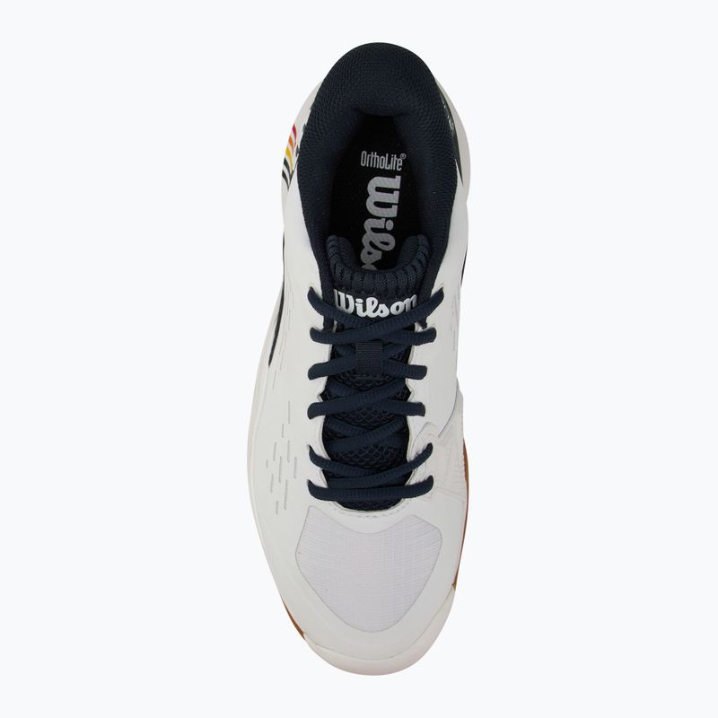Férfi teniszcipő Wilson Rush Pro Ace Clay RG fehér/ navy blézer/ gumi 5