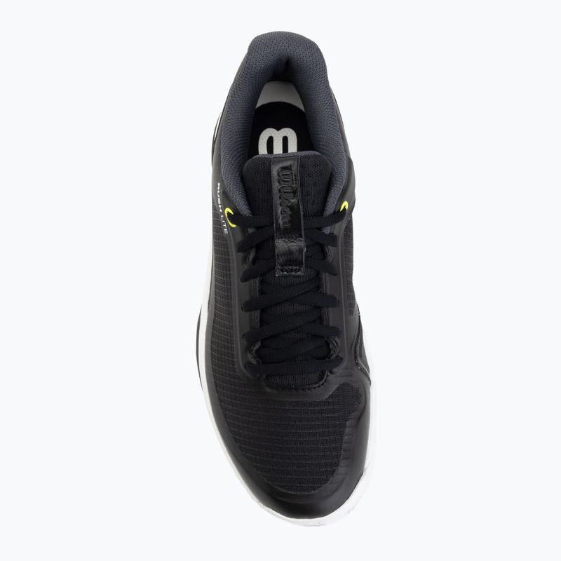 Férfi teniszcipő Wilson Rush Lite 5 Clay black/white/safety yellow 5