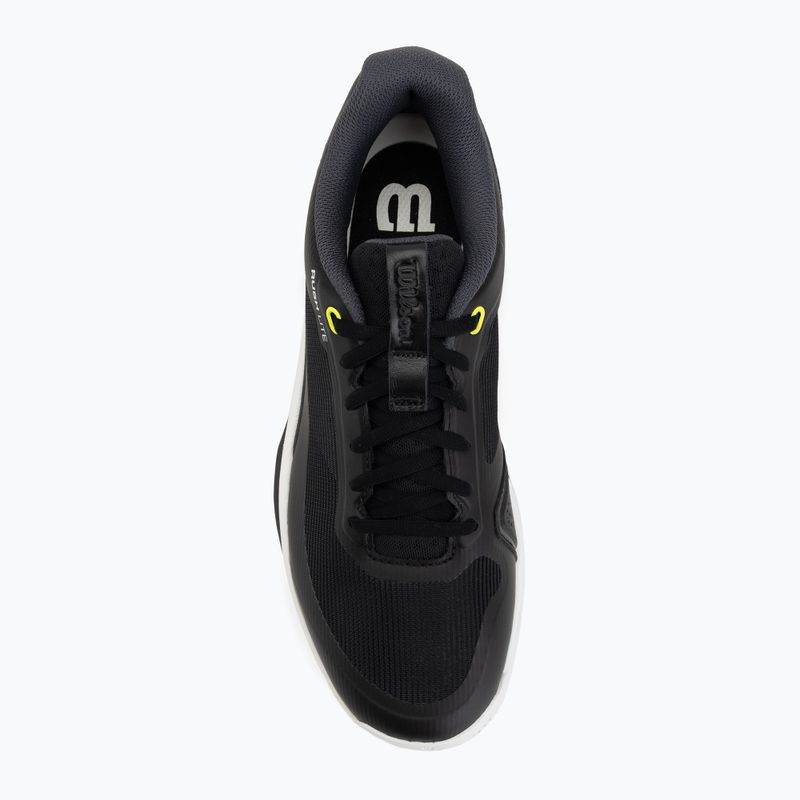 Férfi teniszcipő Wilson Rush Lite 5 black/white/safety yellow 5