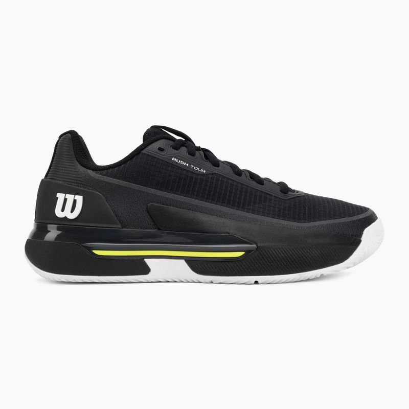 Férfi teniszcipő Wilson Rush Pro 5 Tour Clay black/white/safety yellow 2