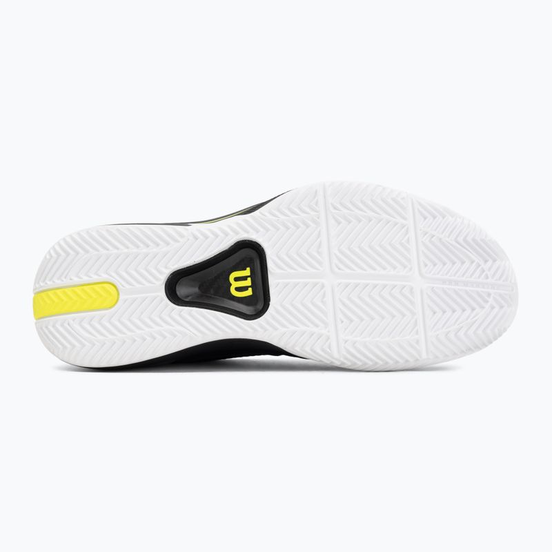 Férfi teniszcipő Wilson Rush Pro 5 Tour Clay black/white/safety yellow 4