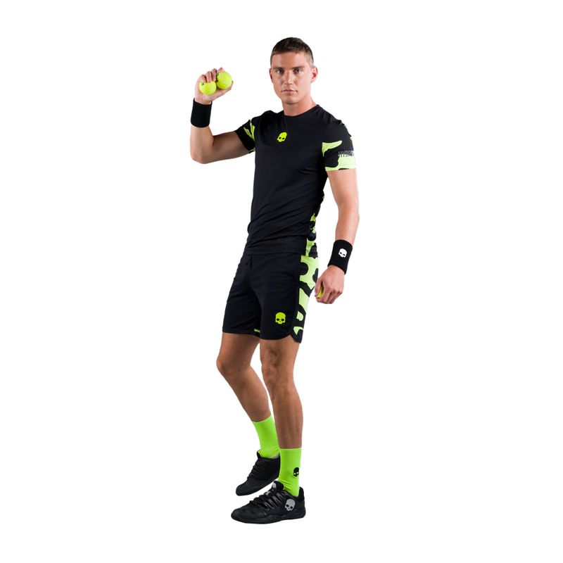 Férfi tenisz póló HYDROGEN Camo Tech fekete T00514G03 2