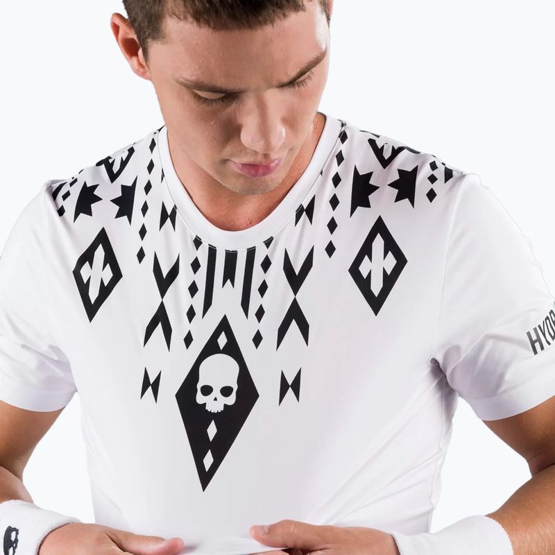 Férfi HYDROGEN Tribal Tech tenisz póló fehér T00530001 3