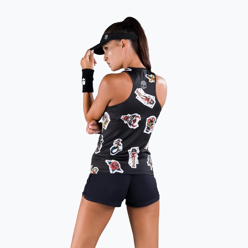 Női tenisz top HYDROGEN Tattoo Tech fekete T01525007 4