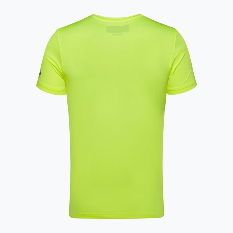 Férfi HYDROGEN Basic Tech Tee fluoreszkáló sárga teniszpóló 5