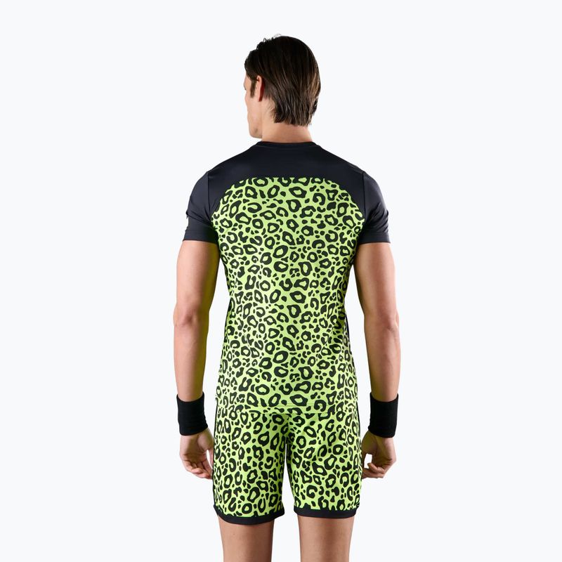 Férfi HYDROGEN Panther Tech Tee fekete/sárga tenisz póló 2