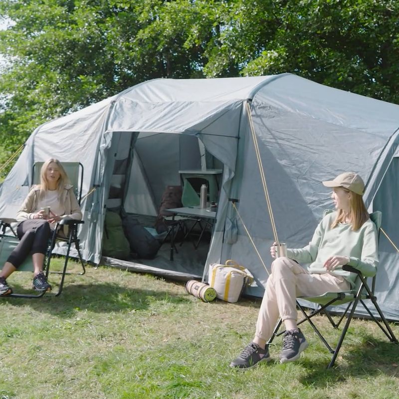 Felfújható 8 személyes KADVA AIRcamp 8.44 zöld sátor 35