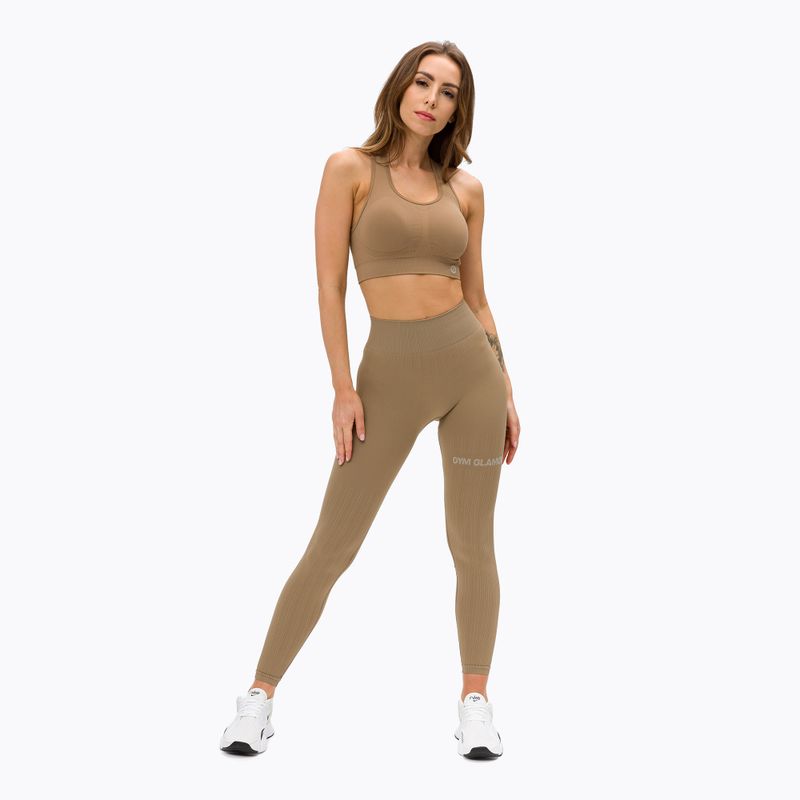 Női leggings Gym Glamour push up nude bézs 312 2