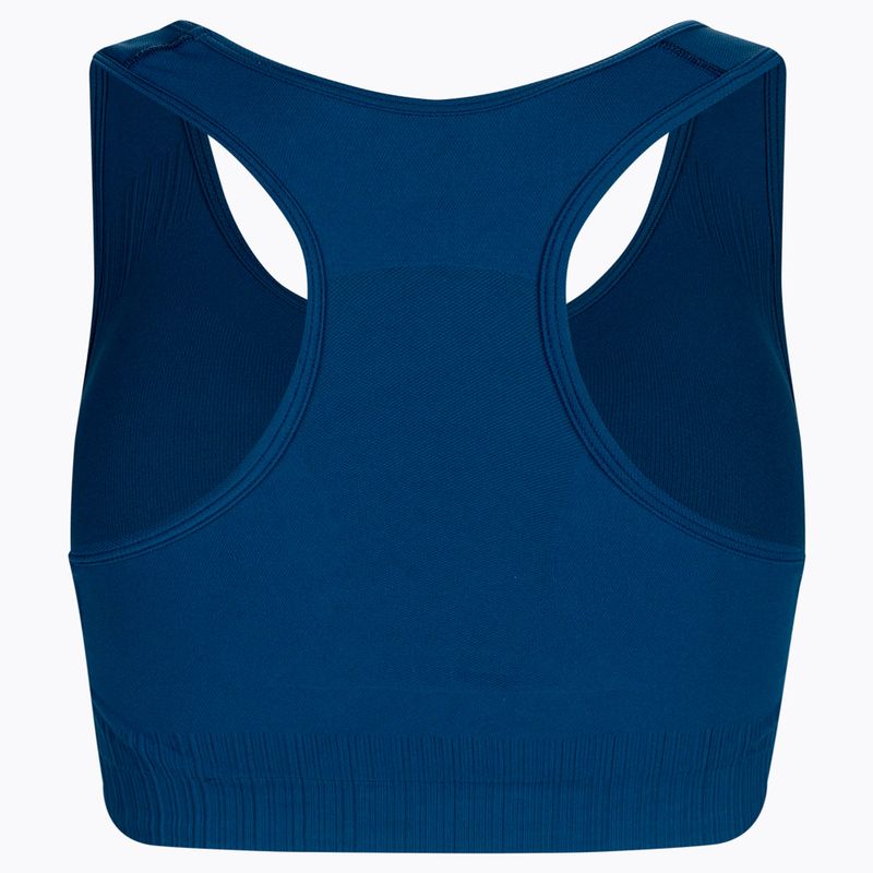 Női edzőmelltartó Gym Glamour push up klasszikus kék 321 6