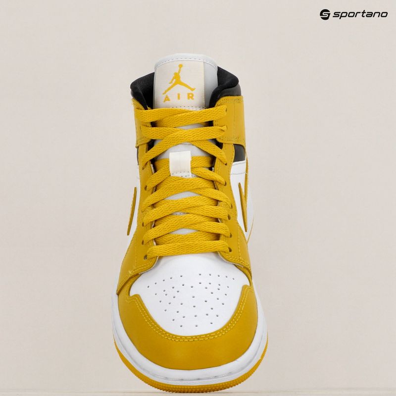 Nike Air Jordan 1 Mid női cipő fehér/fekete/vivid sulfur 9