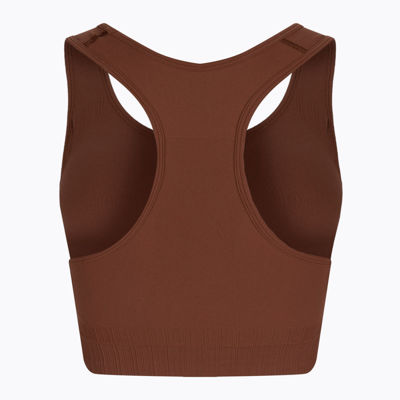 Női edzőmelltartó Gym Glamour push up csokoládé barna 373 6