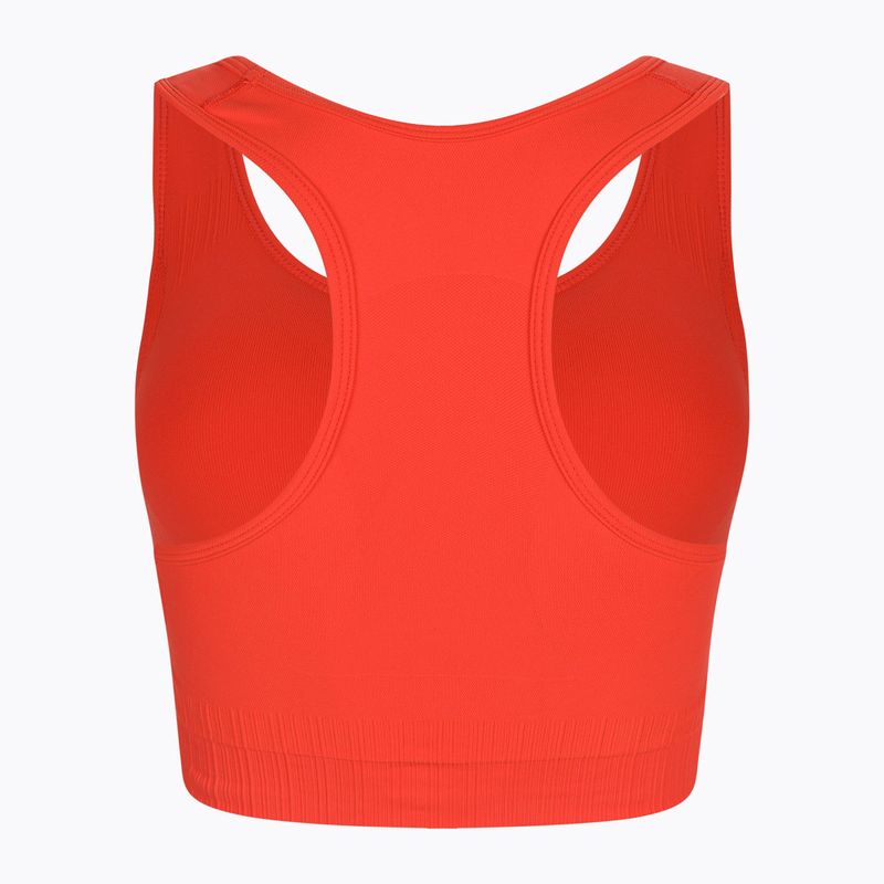 Női edzőmelltartó Gym Glamour push up korall narancssárga 372 6