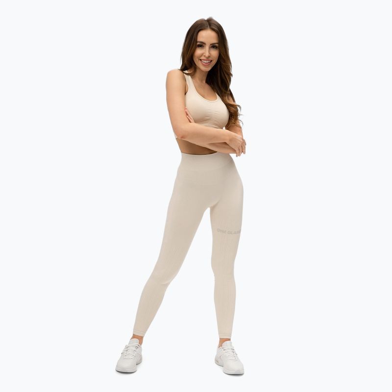 Női leggings Gym Glamour push up krém bézs 375 2