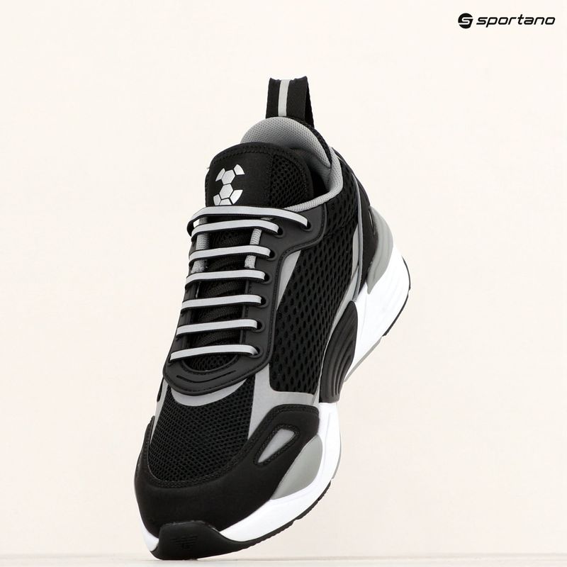 EA7 Emporio Armani Ace Runner Mesh fekete/ ezüst cipő 10