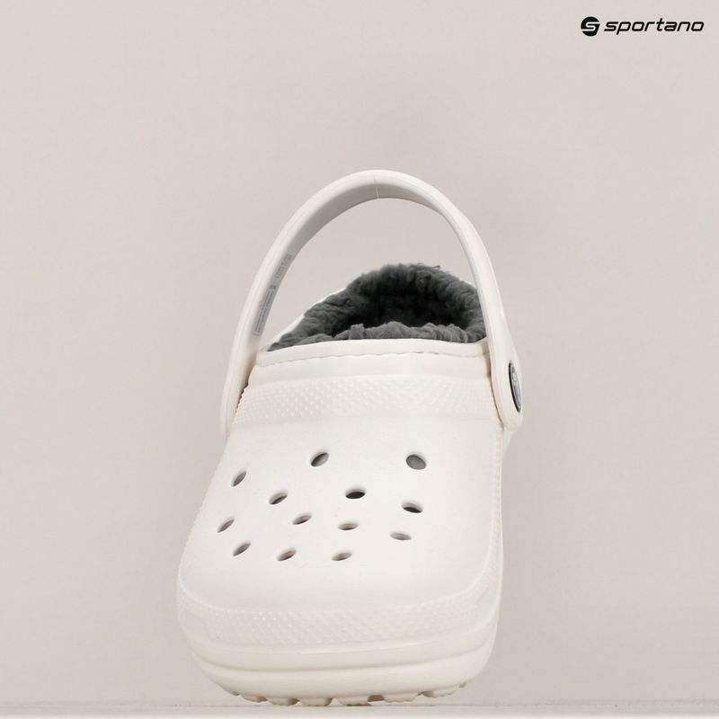 Papucs, gyerek Crocs Classic Lined Clog Kids white/grey 10