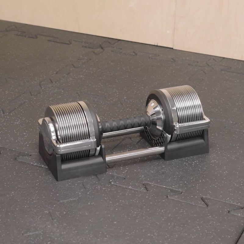 Állítható súlyzó TREXO TRX-AD32C 3-32 kg ezüst 17