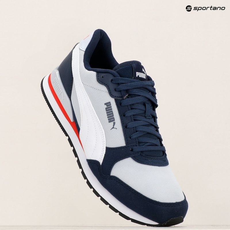 PUMA ST Runner v3 Mesh silver mist/fehér/club navy/for all time piros/fekete cipő 14