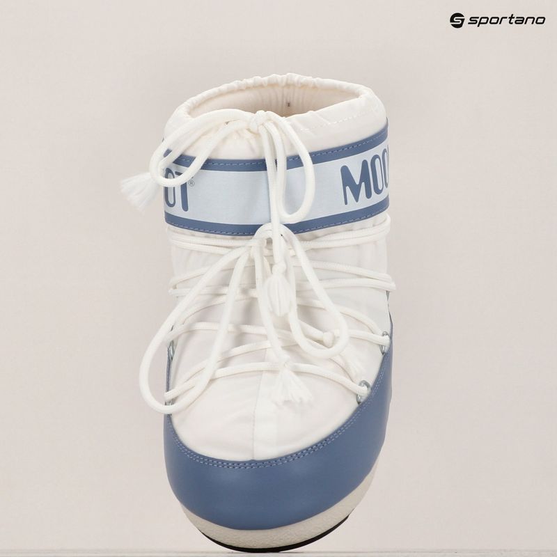 Női Moon Boot Icon Low Nylon elefánt szürke/fehér hócsizma 9