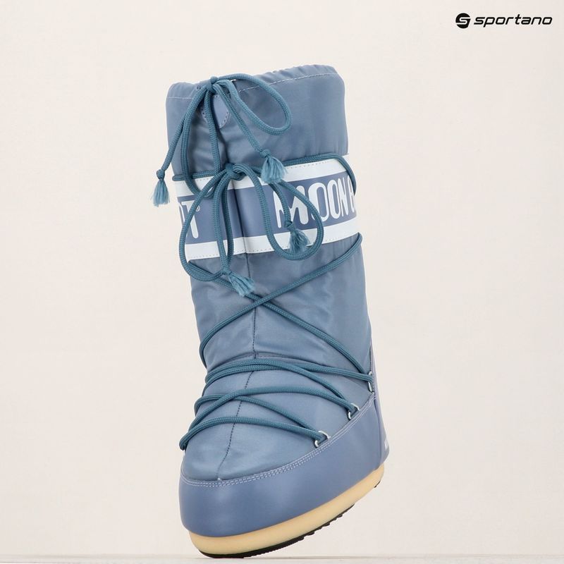 Női Moon Boot Icon Nylon elefánt szürke hócsizma szürke hócipő 14