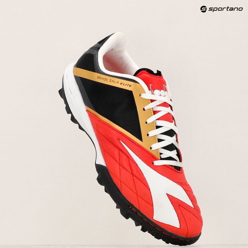 Férfi focicipő Diadora Brasil Sala Elite TF milano red/white/black 9