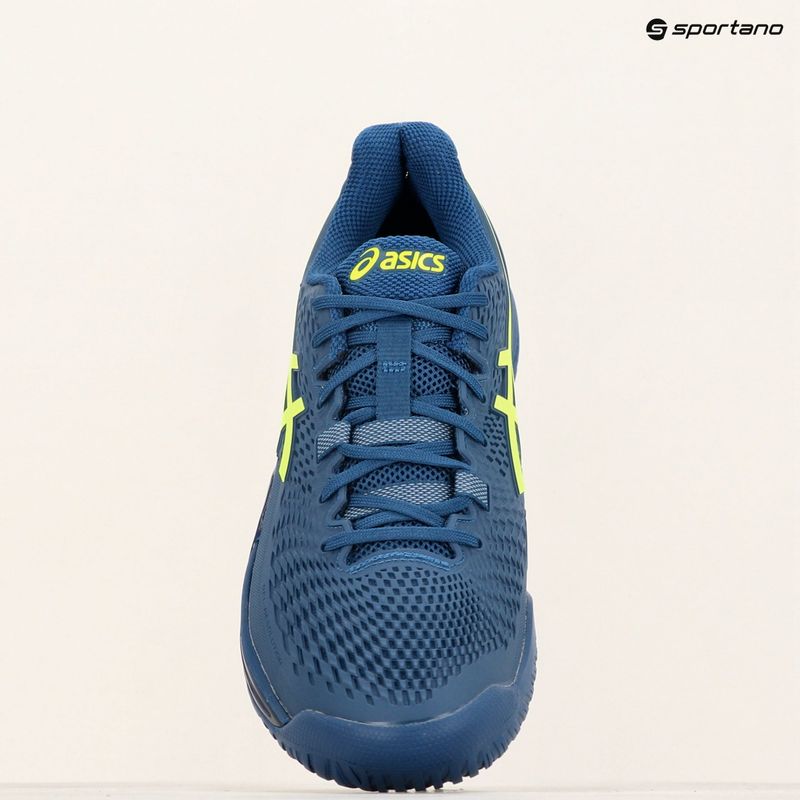 ASICS férfi teniszcipő Gel-Resolution 9 mako kék/biztonsági sárga 15