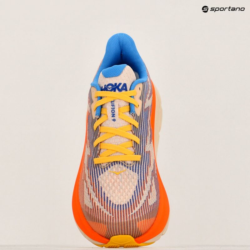 HOKA Clifton 9 ultramarine/electric tangerine gyermek futócipő 16