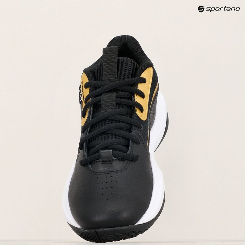 Under Armour GS Lockdown 7 gyermek kosárlabda cipő fekete/fekete/metál arany 9