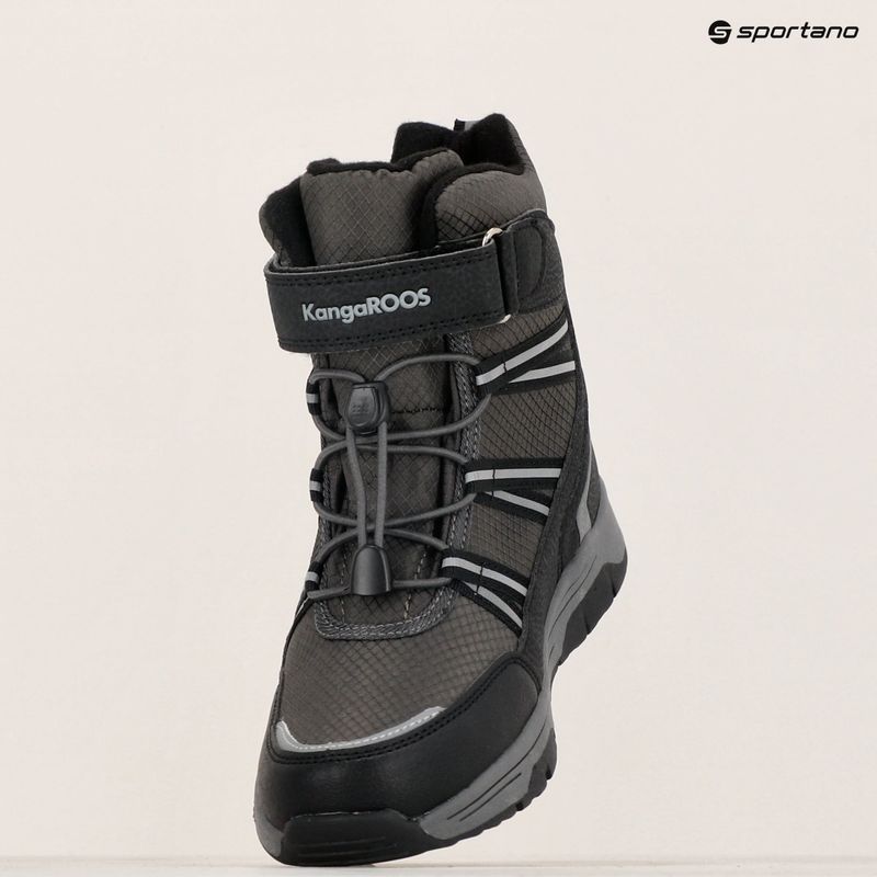 KangaROOS K-MJ Eldora EV RTX jet black / acélszürke junior hócsizma 16