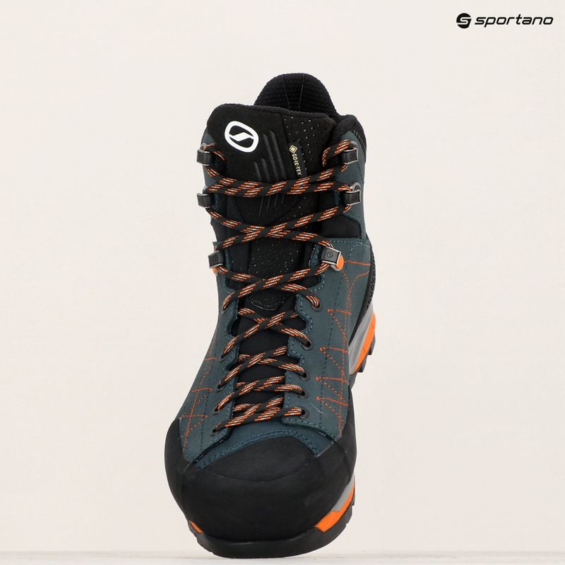 Férfi túrabakancs SCARPA Zodiac TRK GTX petrol/rust orange 10