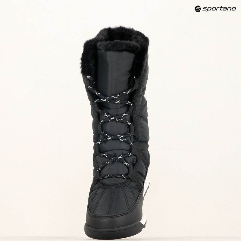 Női Sorel Whitney II Plus Tall Lace WP fekete/tengeri só hócsizma 10