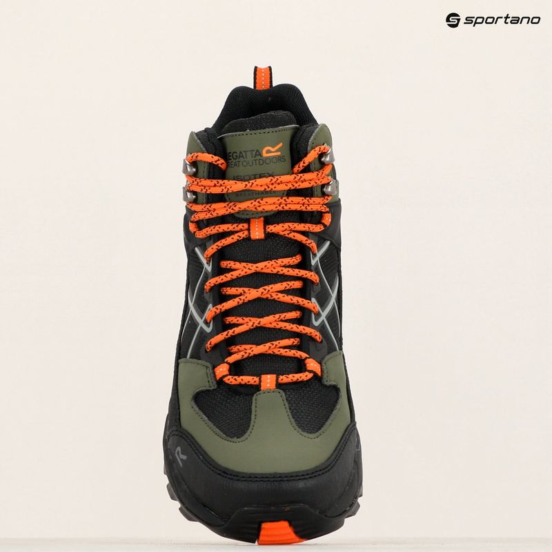 Férfi trekking cipő REGATTA Samaris III cypress green/blaze orange 16