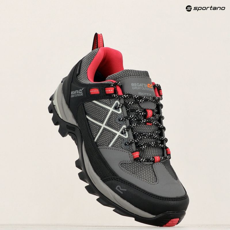 Női trekking cipő REGATTA Samaris III Low dark steel/pink potion 17