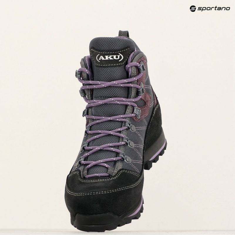 Női trekking cipő AKU Trekker Lite III Wide GTX anthracite/violet 12