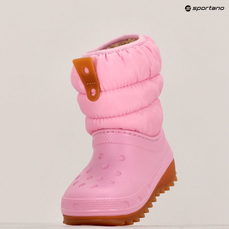 Crocs Classic Neo Puff Boot Toddler rózsaszín tweed/gum gyermek hócsizma 9