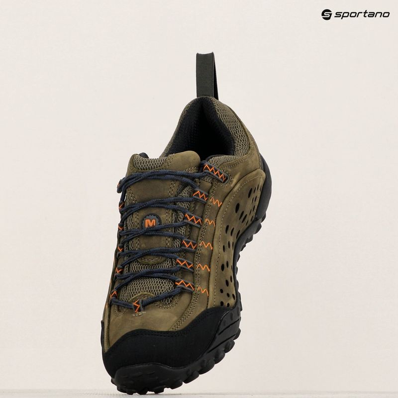 Férfi túracipő Merrell Intercept dark olive 14