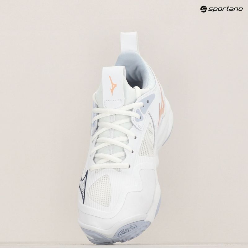 Női röplabda cipő Mizuno Wave Momentum 3 fehér/ navy peony/ barack parfait 7