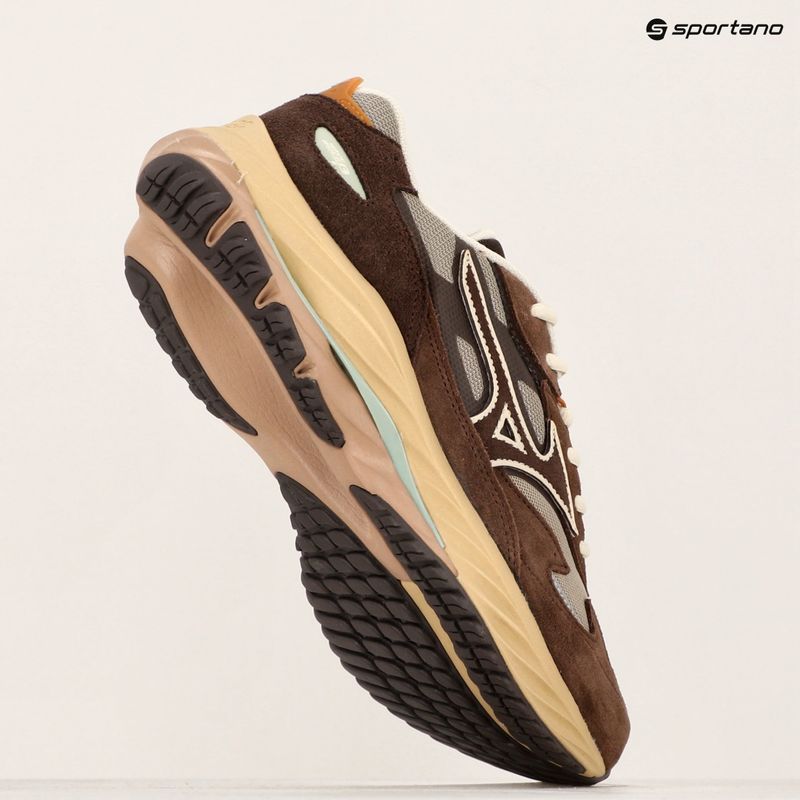 Mizuno Wave Rider Βeta vintage khaki/nyári homok/cseresznye kávé cipő 16