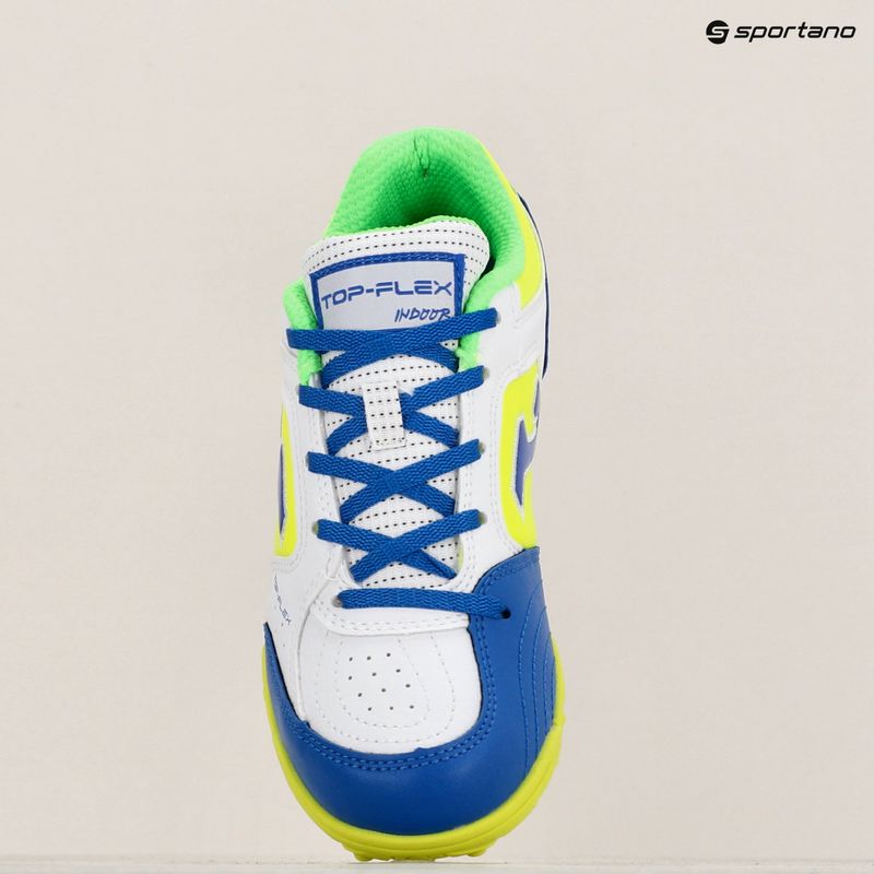 Gyerek focicipő Joma Top Flex TF white/royal blue 11