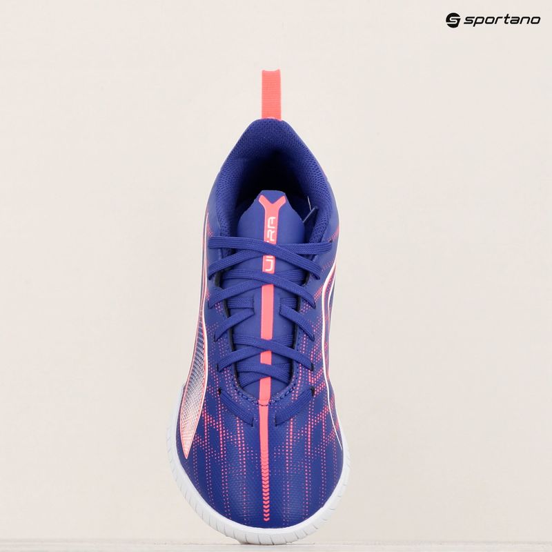 PUMA Ultra 5 Play TT Jr gyermek labdarúgócipő lapis lazuli/puma white/sunset glow 16