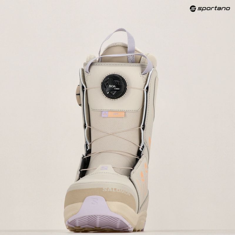 Női snowboardos cipő Salomon Ivy Boa SJ Boa W cream/peach fuzz/orchid petal 7